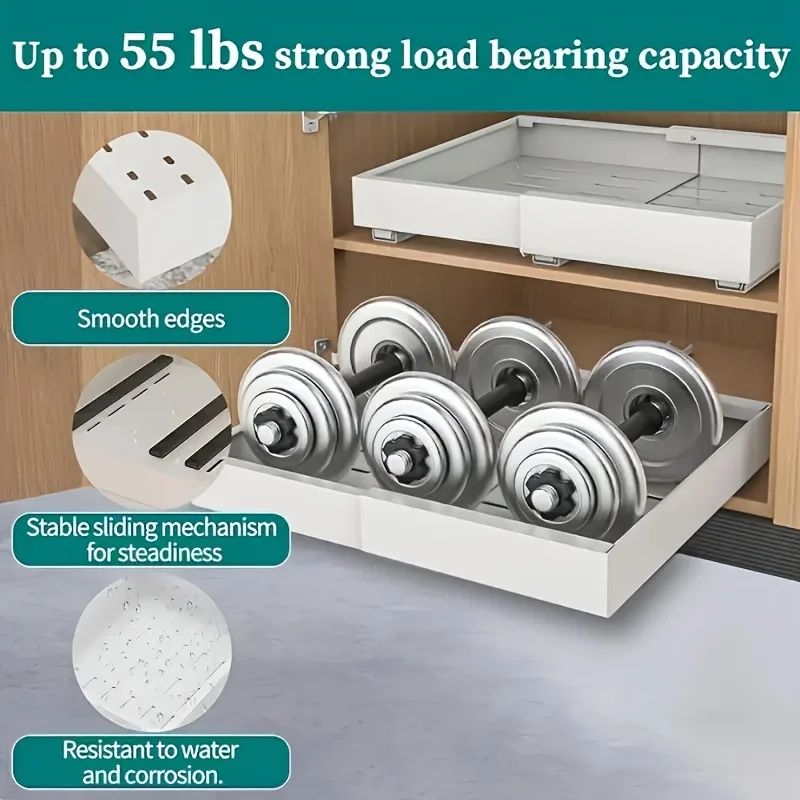 Expandable Pull-Out Cabinet Drawer Organizer - Image 4