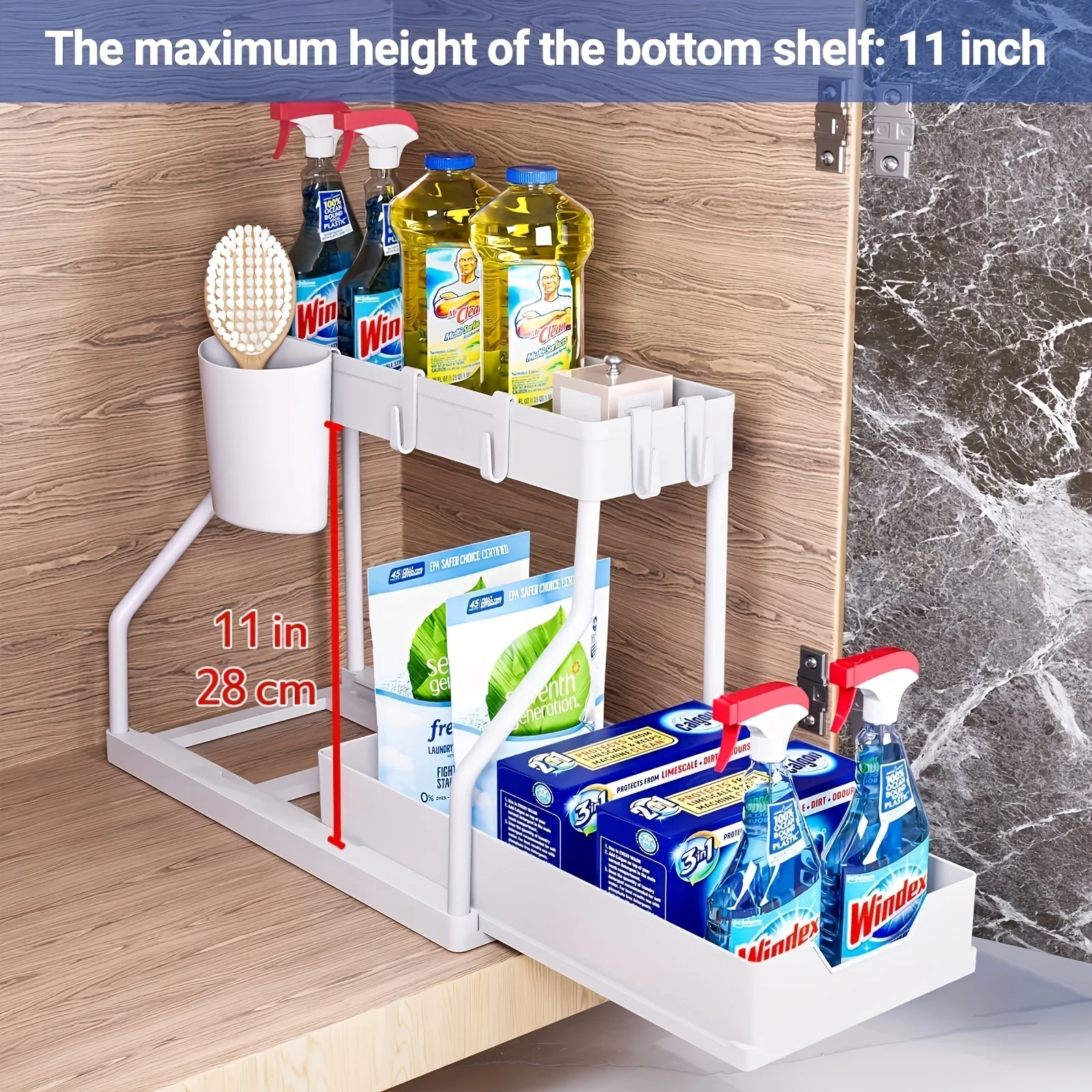 2 Tier Pull-Out Storage Box Organizer - Image 7