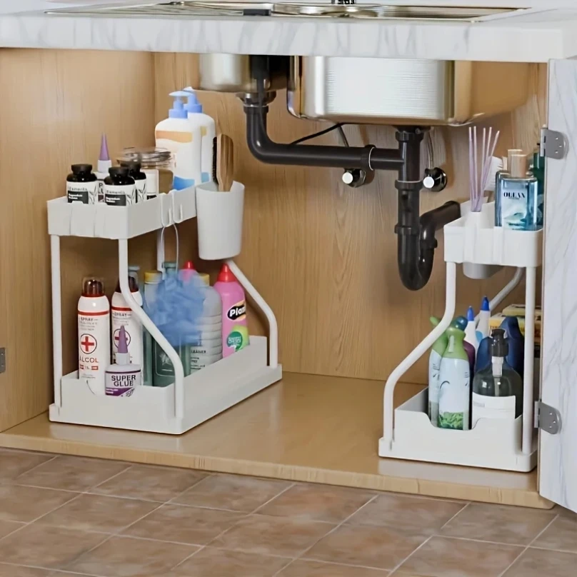 2 Tier Pull-Out Storage Box Organizer - Image 2