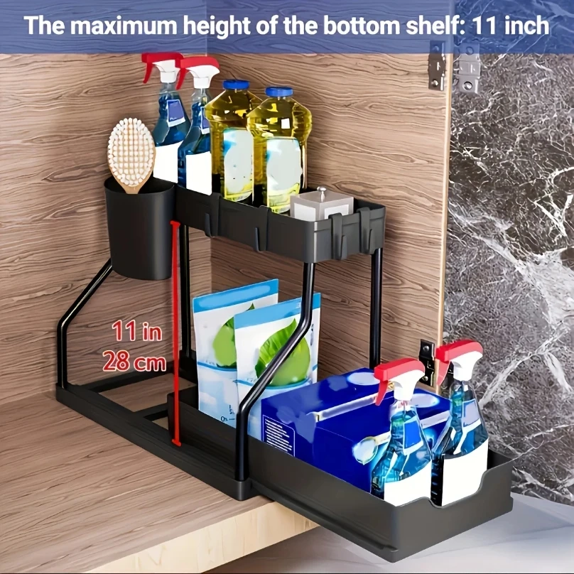 2 Tier Pull-Out Storage Box Organizer - Image 5