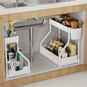 2 Tier Pull-Out Storage Box Organizer