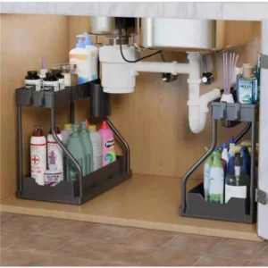 Double Layer Pull-Out Sink Storage Rack