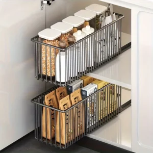 Pull-Out Cabinet Organizer Basket