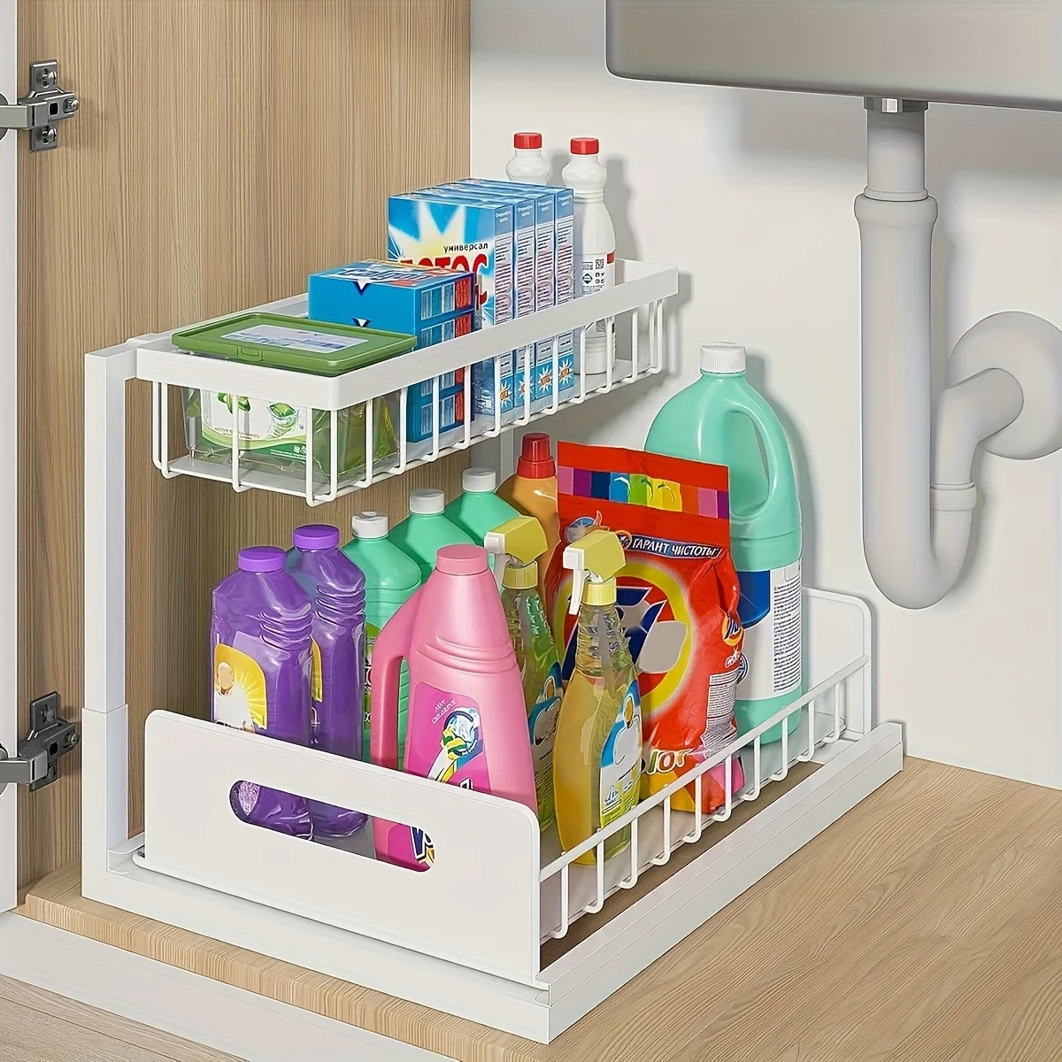 Sliding Under Sink Organizer Rack - Image 7
