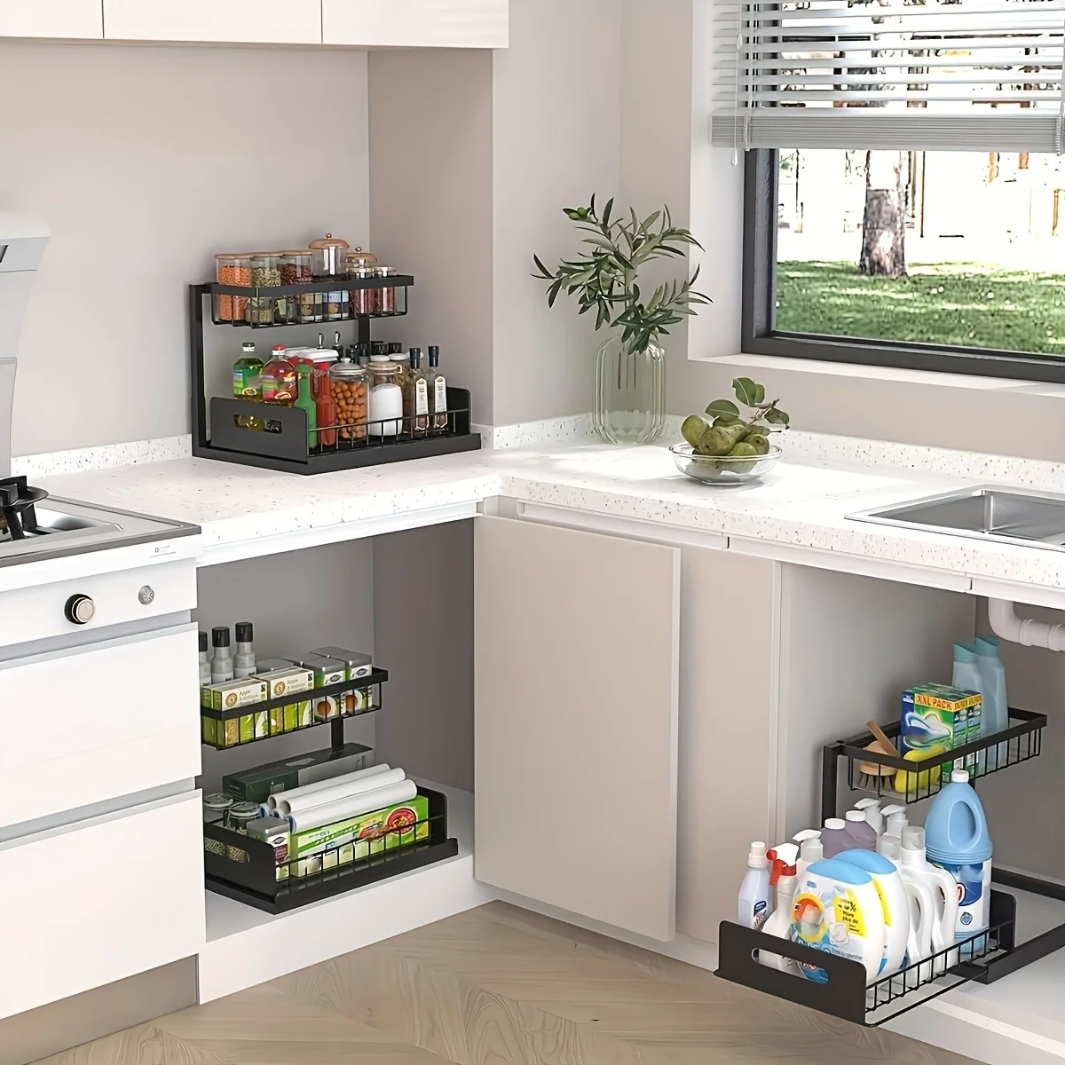 Sliding Under Sink Organizer Rack - Image 3