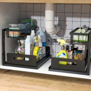 Sliding Under Sink Organizer Rack