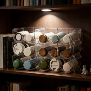Stackable Clear Bottle and Cup Organizer