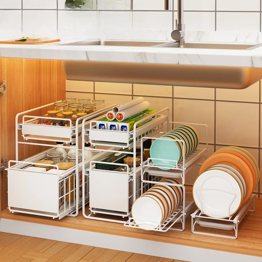 Drawer-type dish storage rack - Image 4