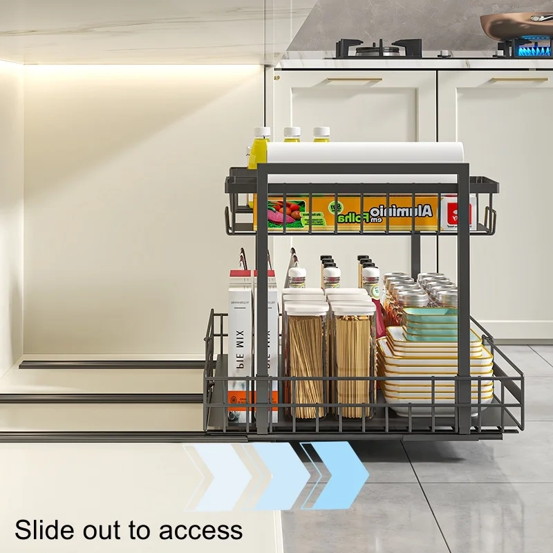 Adjustable Pull-Out Under Sink Organizer - Image 3