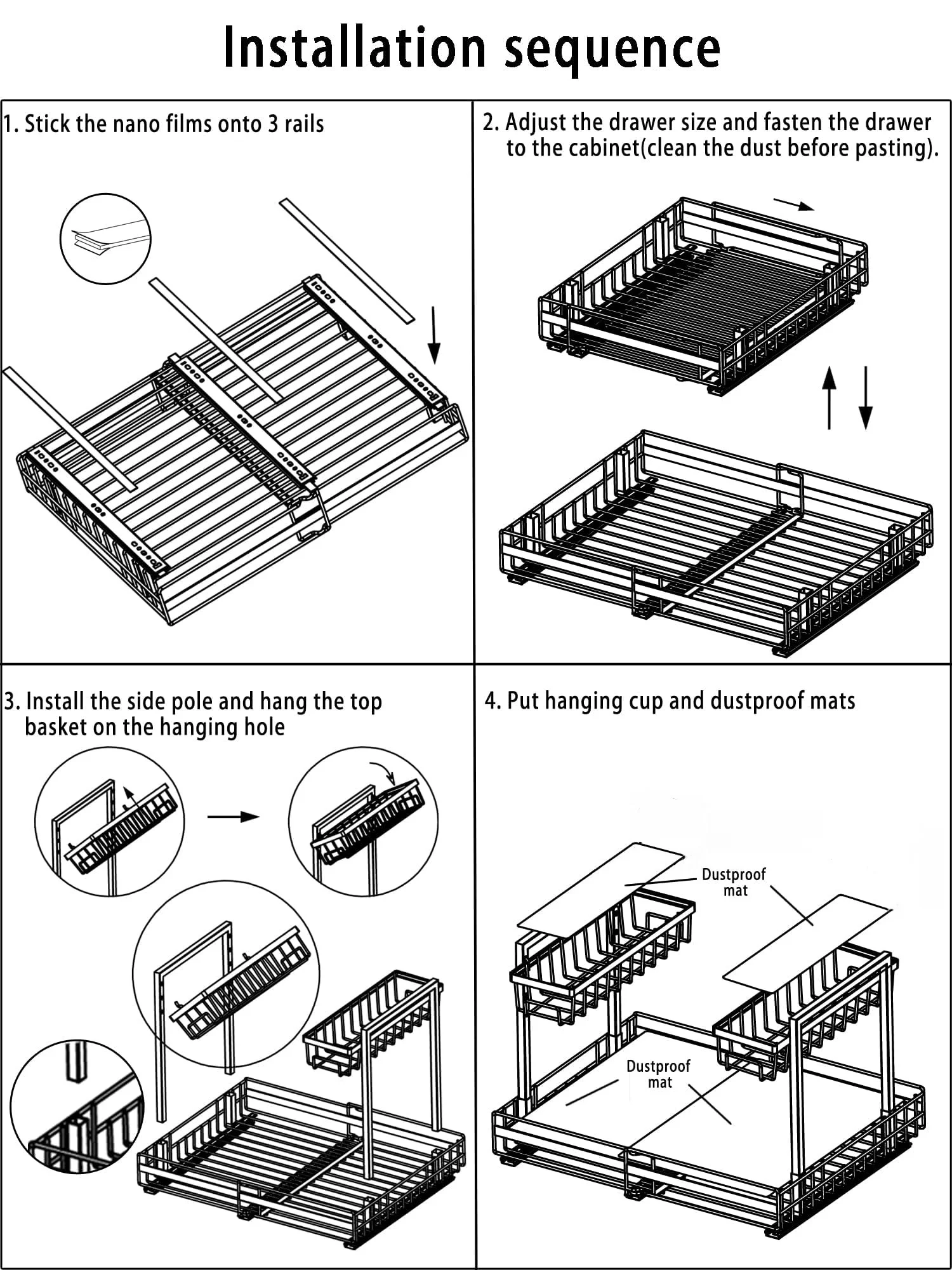 Adjustable Pull-Out Under Sink Organizer - Image 6