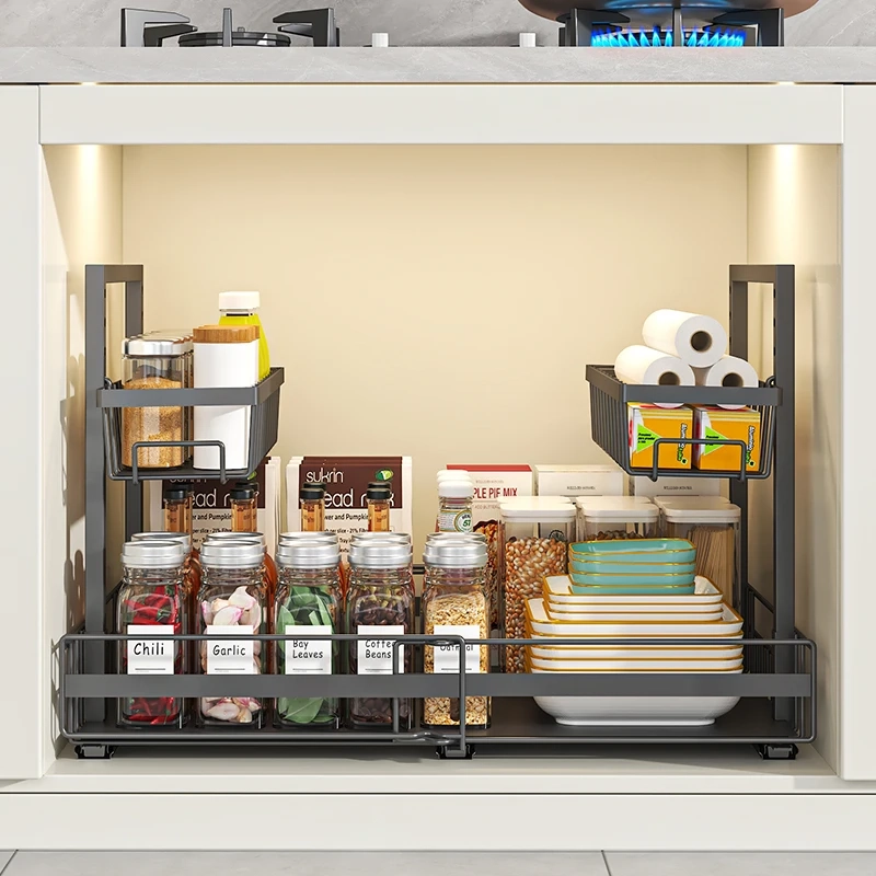 Adjustable Pull-Out Under Sink Organizer
