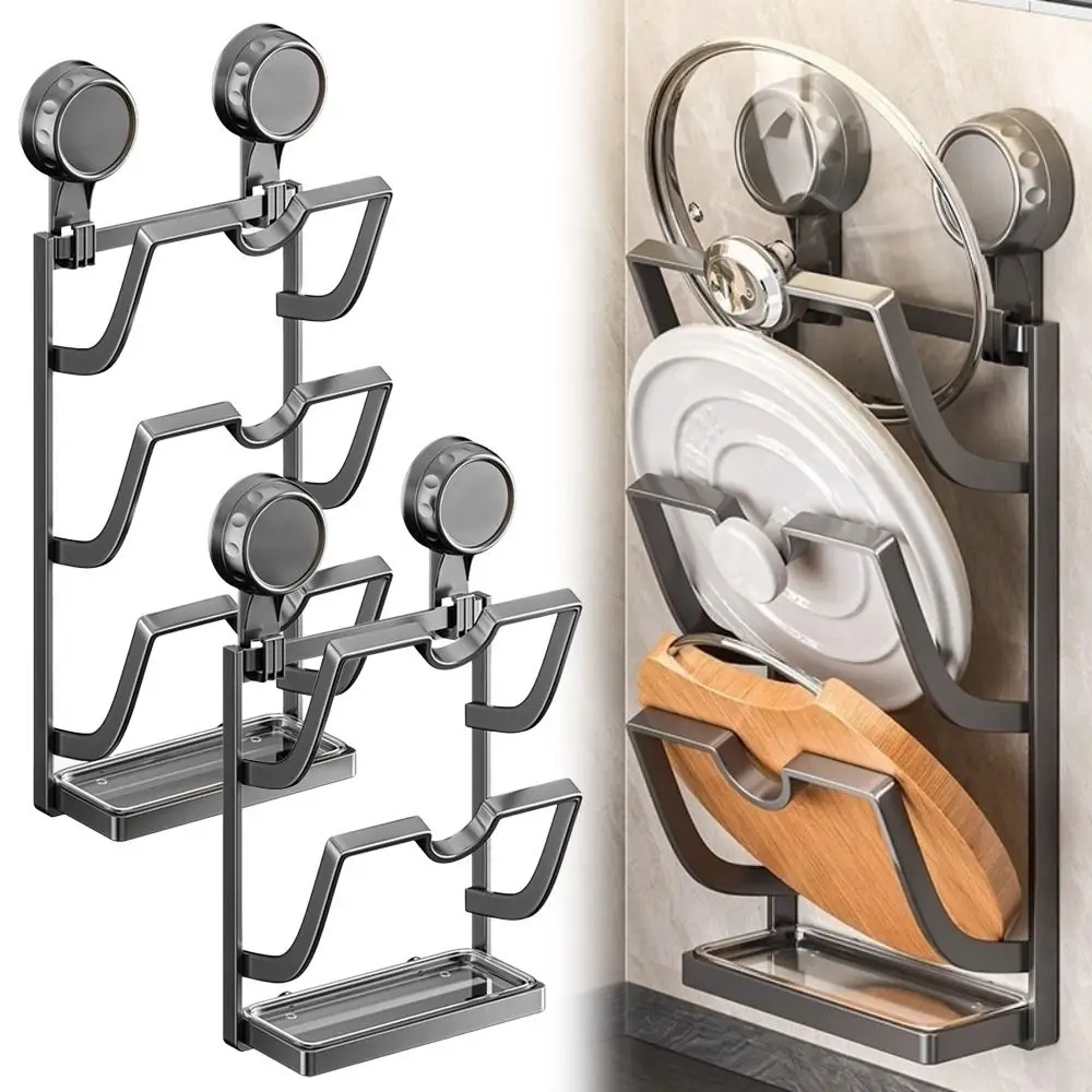 Suction Cup Pot Lid Storage Rack - Image 3