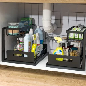 Sliding Pull-Out Under Sink Organizer Rack