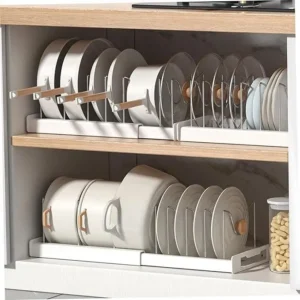 Expandable Pot and Pan Organizer Rack